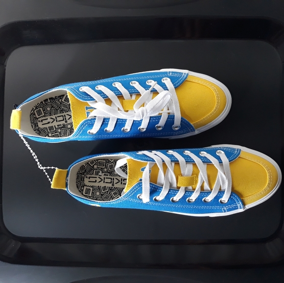💙💛 Blue & Yellow low top Sneakers - Picture 3 of 8